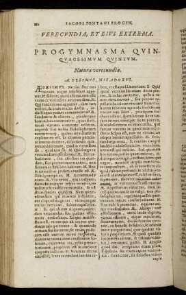 Verecundia, Et Eius Extrema. Progymnasma Quinquagesimum Quintum. - Progymnasma Sexagesimum Tertium.