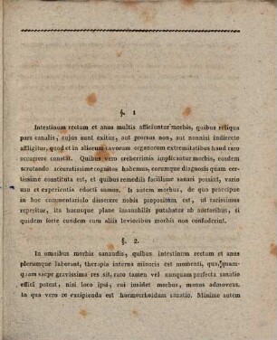Delineatio morborum intestini recti