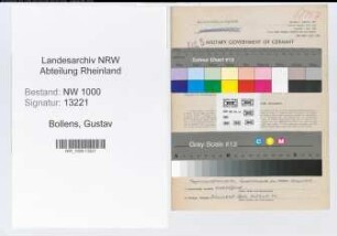 Entnazifizierung Gustav Bollens, geb. 19.07.1903 (Landesinspektor)