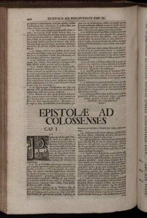 Epistolæ Ad Colossenses - II. Epistolæ Ad Timotheum