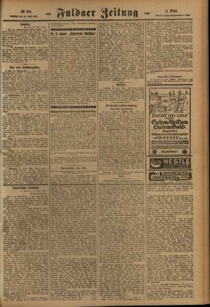 Zweite Ausgabe vom Samstag, den 19. Juni 1915.