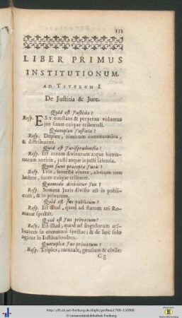 Liber Primus Institutionum.