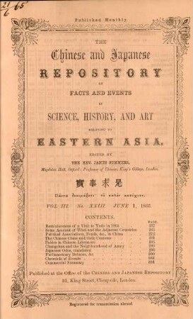 Vol. III. No. XXIII, June 1, 1865