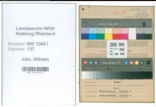 Entnazifizierung Wilhelm John , geb. 21.04.1902 (Maurer)