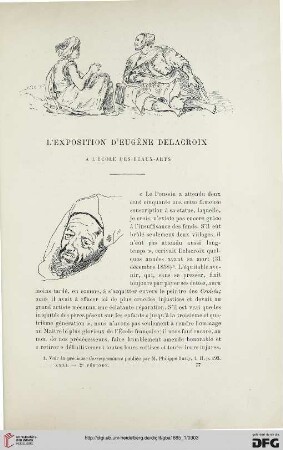 2. Pér. 31.1885: L' exposition d'Eugène Delacroix à l'École des Beaux-Arts