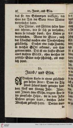 21. Jacob und Esau