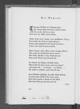 Der Sämann.