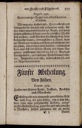 Fünfte Abtheilung. Von Fischen.
