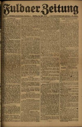 Ausgabe vom Freitag, den 11. Juli 1919.