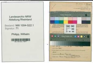 Entnazifizierung Wilhelm Philipp , geb. 15.08.1907 (Buchhalter)