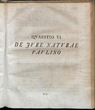 Quaestio VI De Jure naturae paulino