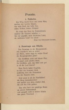 [I. Vaterland und Vaterhaus]