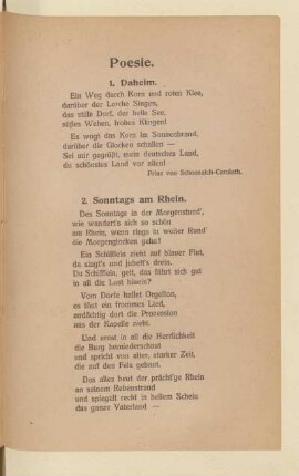 [I. Vaterland und Vaterhaus]