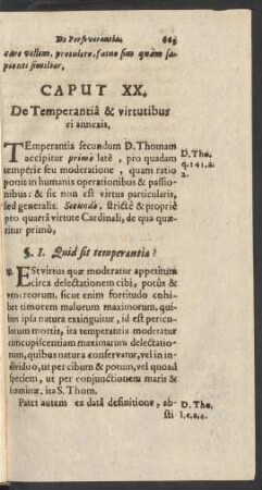 Caput XX. De Temperantia & virtutibus ei annexis