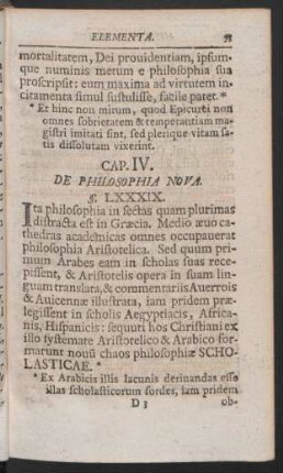 Cap. IV. De Philosophia Nova