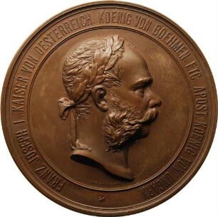 Kaiser Franz Joseph I. - Preismedaille Weltausstellung Wien