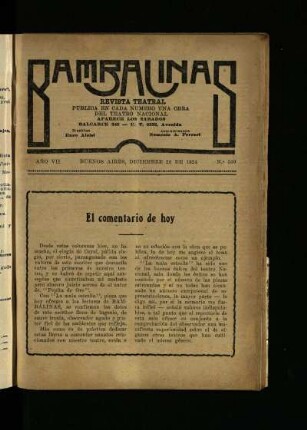 La mala estrella : sainete en un acto y dos cuadros