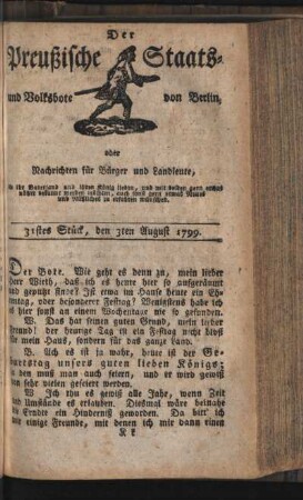 31stes Stück, den 3ten August 1799
