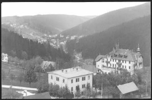Bärenfels. Blick vom Hotel Kaiserhof in Bärenfels auf Kipsdorf