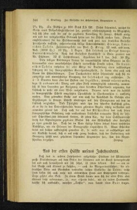Aus der ersten Hälfte unseres Jahrhunderts