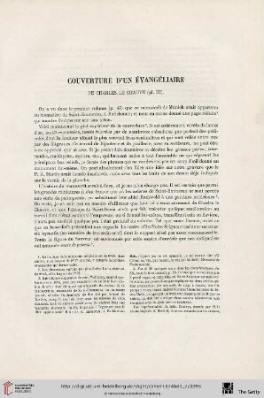 Couverture d'un évangéliaire de Charles le Chauve