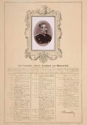 Bildnis von Leonhard Graf von Blumenthal (1810-1900)