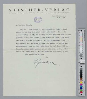 Brief an Richard Dehmel