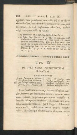 Tit. IX. De Iure Circa Poenitentiam Privatam