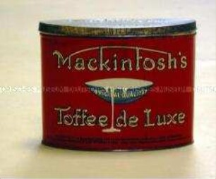Blechdose für "Mackintosh's Toffee de Luxe Netto 2000 gr."