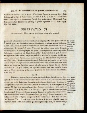 Observatio CI - Observatio CL