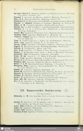 XII. Hannoverscher Bezirksverein.