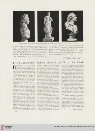3: Thorvaldsens Bernstorff-Buster - et Svar