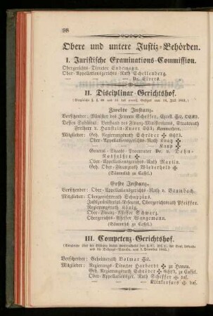 II. Disciplinar=Gerichtshof.