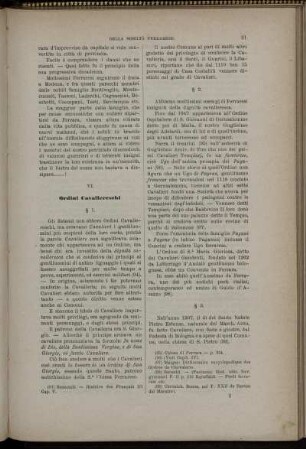 VI. Ordini Cavallereschi