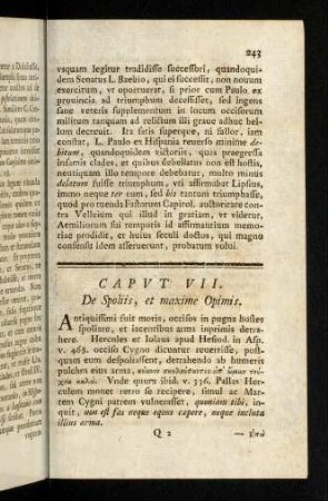 243-253, Antiquissimi fuit moris, occisos in pugna hostes ...