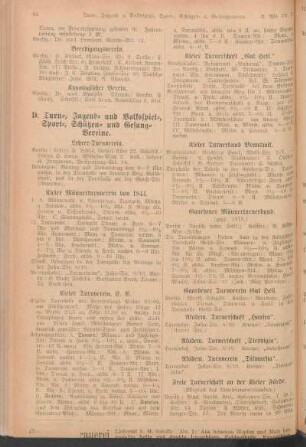 D. Turn-, Jugend- und Volksspiel-, Sport-, Schützen- und Gesang-Vereine.
