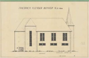 Friedrich Flender Bunker, Westansicht