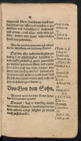 III. Lectio. Von Gott dem Sohn.