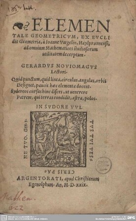 Elementale Geometricum : Ex Evclidis Geometria