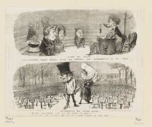 Au jardin des plantes, aus: "Croquis Parisienss", in: "Le Charivari", Paris 1853