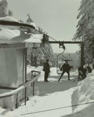 Westerzgebirge, Großer Skilift, Bergstation, Hinterer Fichtelberg