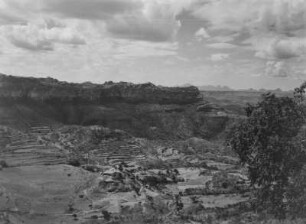 Steilhang : Rand des in Eritrea gelegenen Teils des Hochlands von Abessinien