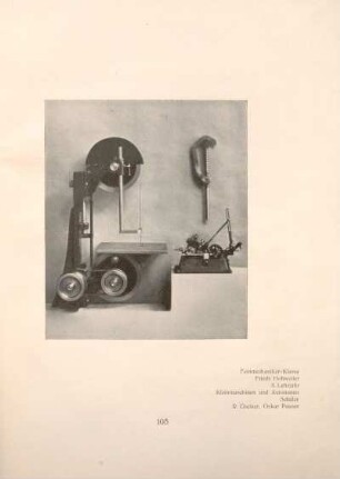 Feinmechaniker-Klasse Friedr. Hohweiler, 3. Lehrjahr, Kleinmaschinen und Automaten, Schüler R. Greiner, Oskar Pauser