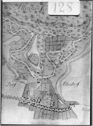 Plan von Altenhoff, vermessen durch Josephi - copirt und Gezeichnet durch Eschner (Althof ´, Stary Dwór bei Krone an der Brahe)