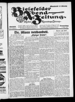 Bielefelder Abend-Zeitung. 1923-1924