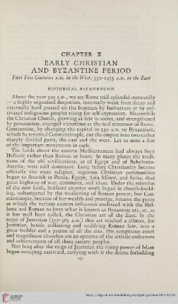 Chapter X: Early Christian and Byzantine Period