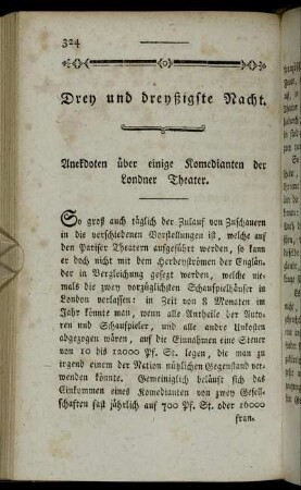 Drey und dreyßigste Nacht.