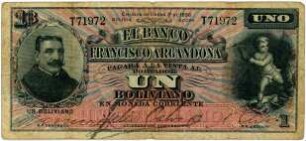 Geldschein, 1 Boliviano, 1.1.1898
