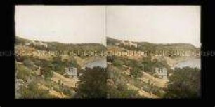Blick auf Schloss Dülber und Umgebung, Krim, Ukraine
