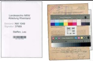 Entnazifizierung Leo Steffen , geb. 29.12.1899 (Zugfuehrer)